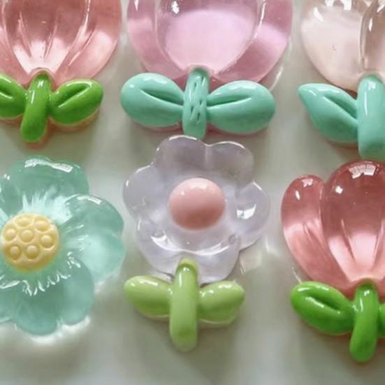 5 шт. Смоляные Цветы Тюльпаны DIY Тюльпан Подсолнух Обувь Поделки Аксессуары Подвески Цветочные Украшения для Украшений Обуви