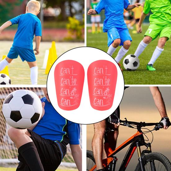 1 пара мини-футбольных щитков для голени с буквами, противоскользящих для детей, подростков, взрослых игроков, миниатюрные накладки на голени, защитные приспособления для футбольных игр, защитное оборудование