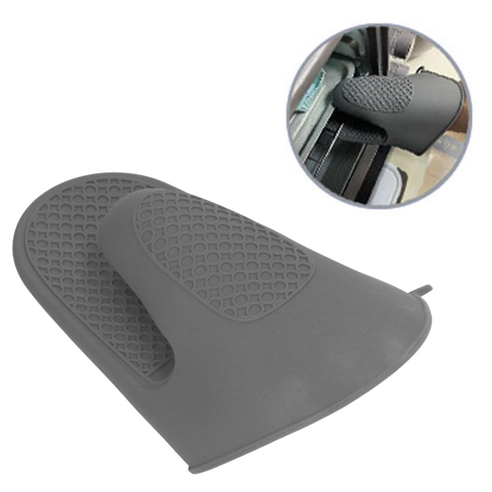 2 PCS Grey Oven Gloves Silicone Cooking Pinch Mitts Heat Resistant Silicone Oven Mitts Kitchen