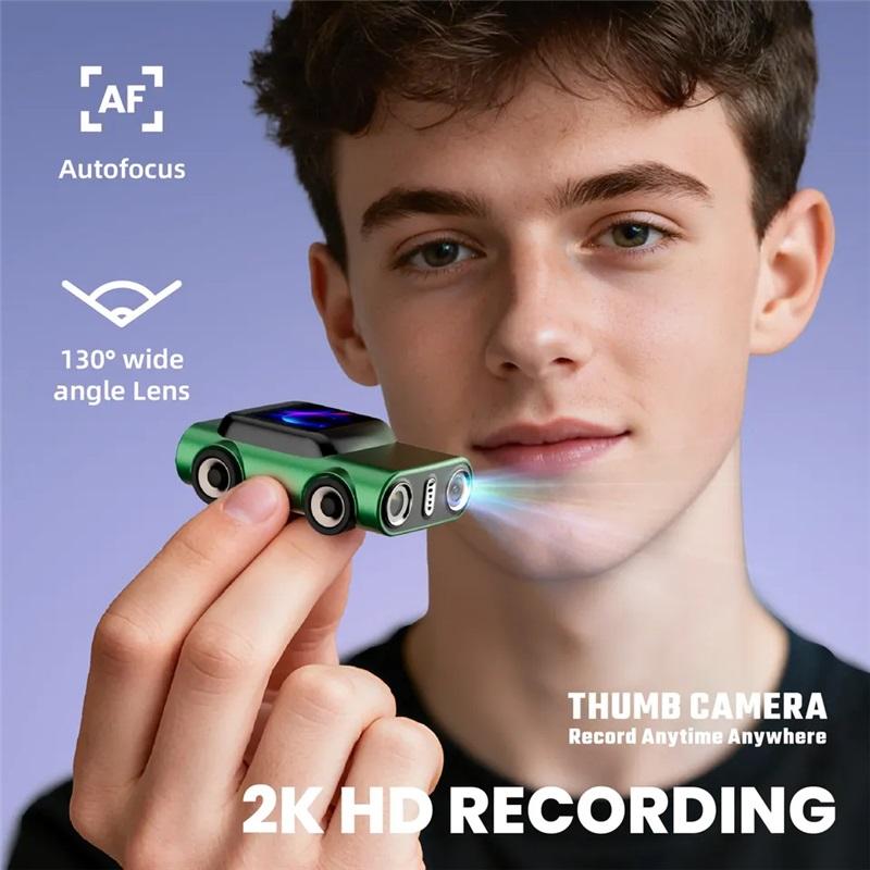 Мини-камера Новый дизайн автомобиля 2K HD Видеорегистратор 130 градусов Широкий угол Встроенная вспышка Автофокус Брелок Камера