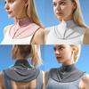 Women Anti-UV Fake Collar Shawl Cooling Neck Wrap Pullover Shoulder Neck Gaiters Ice Silk Sunscreen Outdoor Solid Color Protect