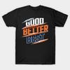 Мужская черная футболка с принтом Good Better Best Fan Bears Football Термотрансферная бумага без обрезки Принт Хлопковая футболка