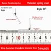 Torsion Spring Steel 0.3-3.0 for 90/180° Clip Trash Can