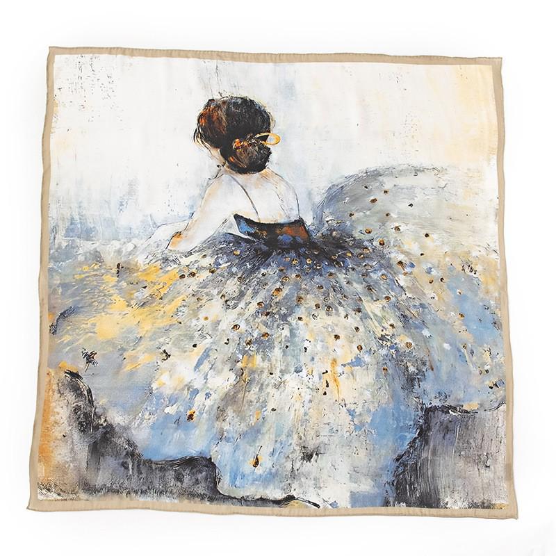 Mother's Day Silk Scarf Gift Set: 100% Mulberry Silk Square Shawl