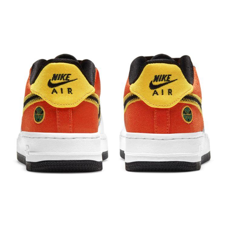 Nike Air Force 1 Low LV8 GS Школьные Белый Оранжевый Flash Желтый Черный DD9530-100