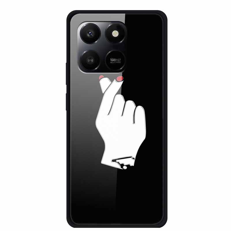 Стеклянная задняя крышка для Honor X7d 2025 Чехол X 7 D Coque Жесткий чехол из закаленного стекла для Honor 400 Smart Play 10T 5G Чехол Funda Para
