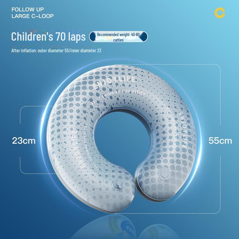 Прочный детский надувной плавательный круг толкающего типа