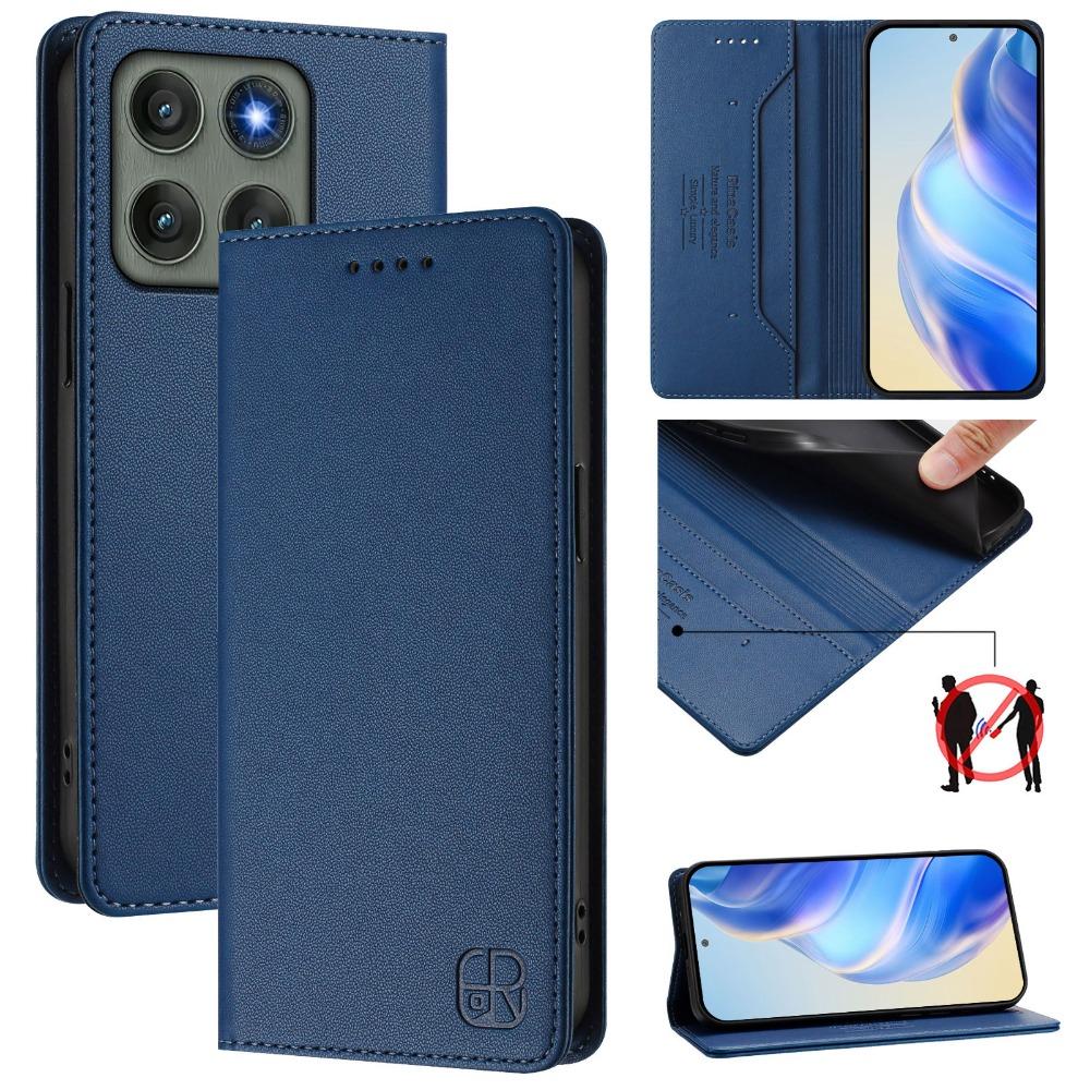 Магнитный кожаный кошелек-чехол для Motorola Moto G86 G67 G57 G06 G15 G54 G24 Power G66J G66Y G56 G85 G75 G55 G35 G05 G84 G34 Etui