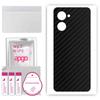 apgo Protective Skin Sticker for the Back Compatible with Realme C33 2023, Wrap Film, Foil, Vinyl - Pattern Carbon Black