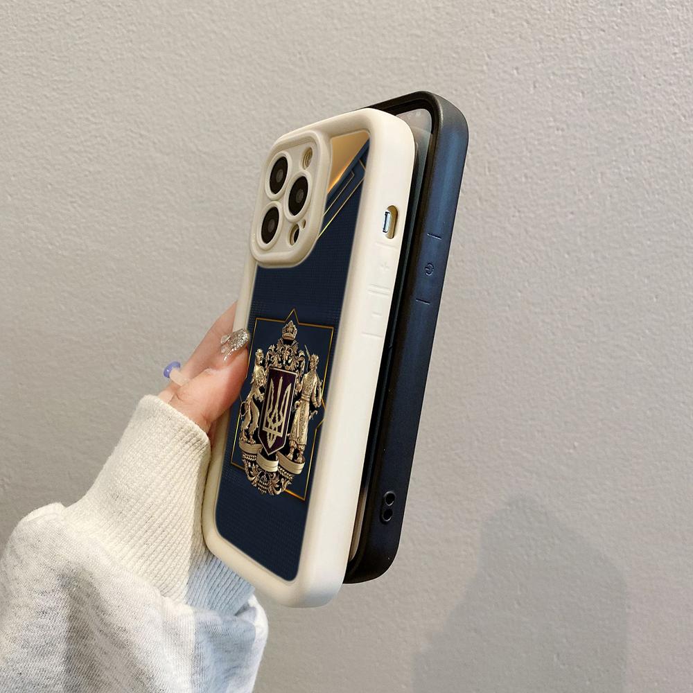 LZ26 National Emblem Flag Art Silicone Phone Case for iPhone 11 13 14 15 16 Pro Max 7 8 16 Plus 12 Mini XS Max XR Shockproof Back Cover