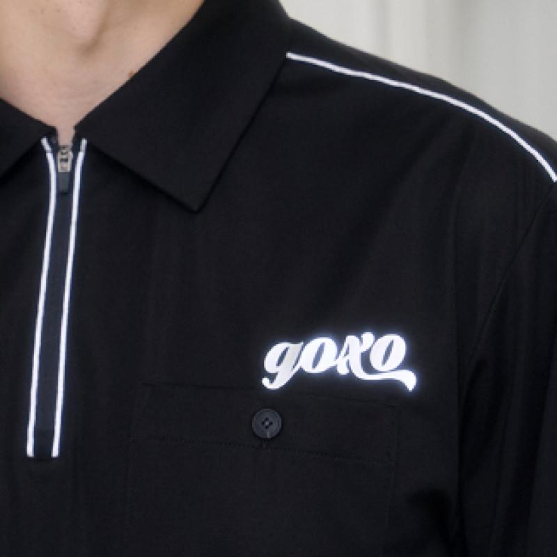 Goxo Long Sleeve Two Pocket Collar Black
