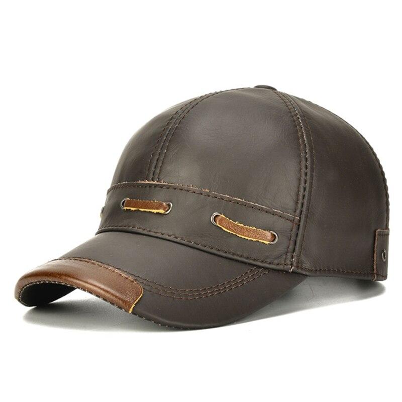 Northwood Зимние кепки из натуральной кожи Регулируемая мужская бейсболка Шапки из натуральной кожи Snapback