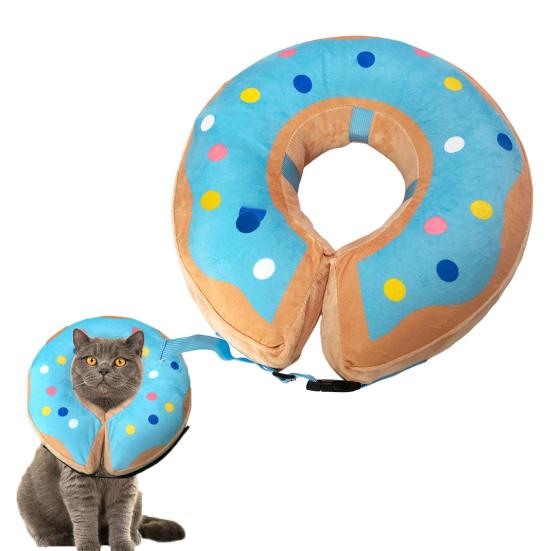 Надувной ошейник для домашних животных, регулируемый ошейник для собак после операции, восстановление, ошейник-пончик, против укусов, против вылизывания, мягкий конус для домашних животных, для швов, ран, сыпи