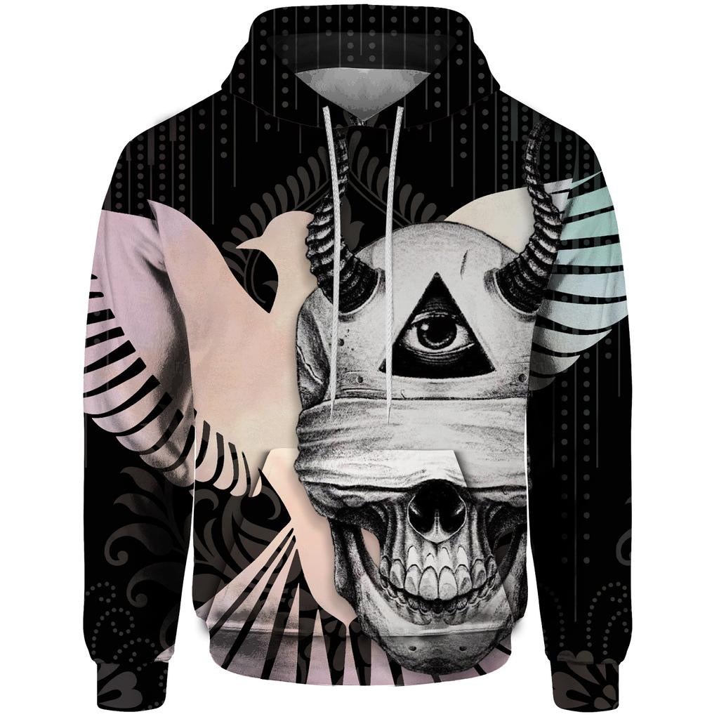 Мужская толстовка с капюшоном Scary Skeleton Demon с 3D-принтом, модная повседневная в стиле хип-хоп, свободная спортивная толстовка Four Seasons Neutral