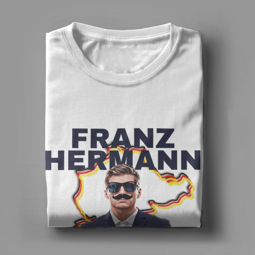 Мужские футболки Franz Hermann Crazy из чистого хлопка с коротким рукавом, футболка с круглым вырезом, одежда, лето