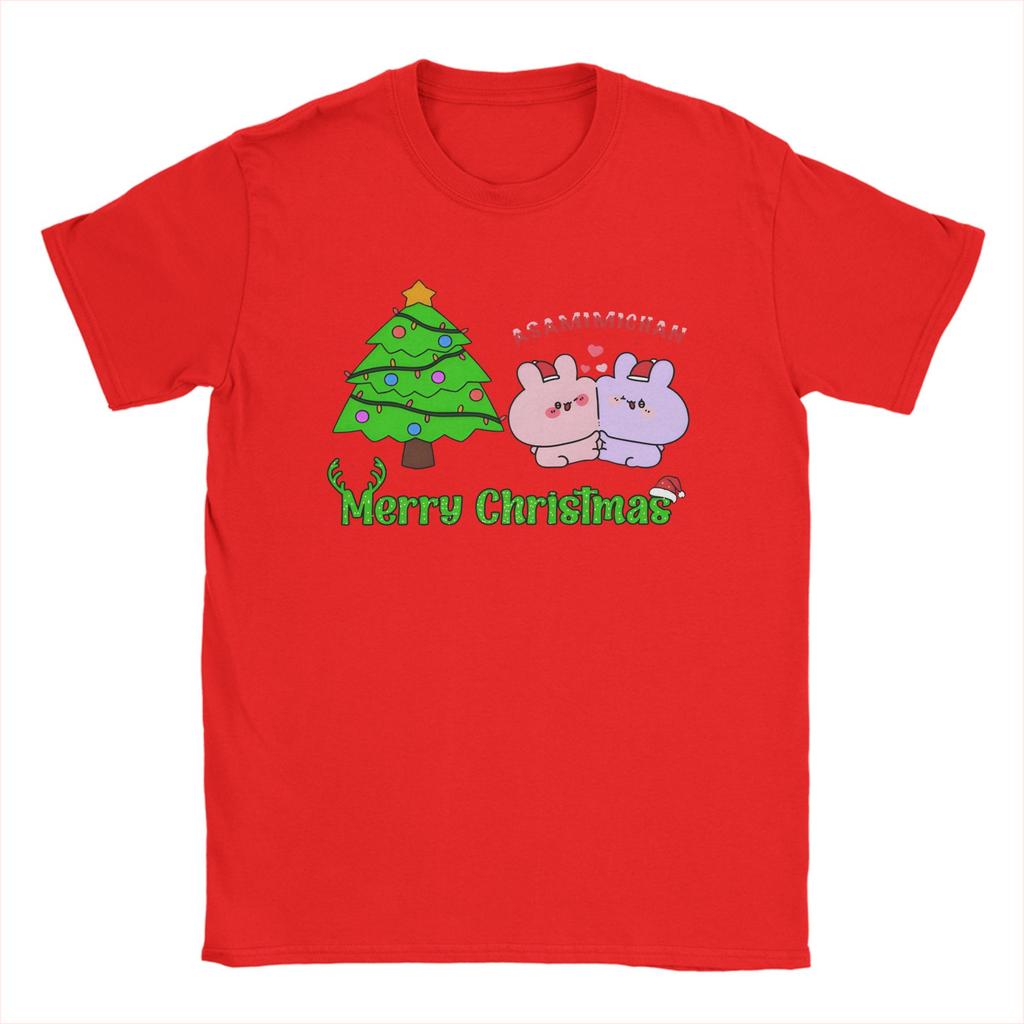 Unisex T Shirt Asamimichaan Cute Asamimi Pink Chilling With Blue T Shirts Popular Summer Tee Shirt Cotton Tops Plus Size 6xl