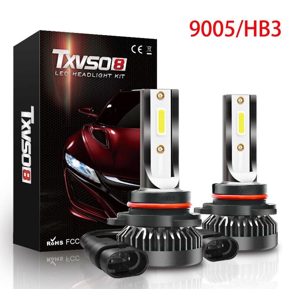 2шт белые 9005 HB3 светодиодные лампы дальнего и ближнего света 8000LM 6000K 80W фары