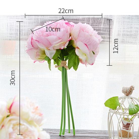 1 букет 5 головок искусственный пион шелковый цветок свадебный домашний садовый декор