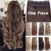 Синтетические волосы на всю голову, одна часть, клипса, вьющиеся волосы, накладные волосы для женщин, леди