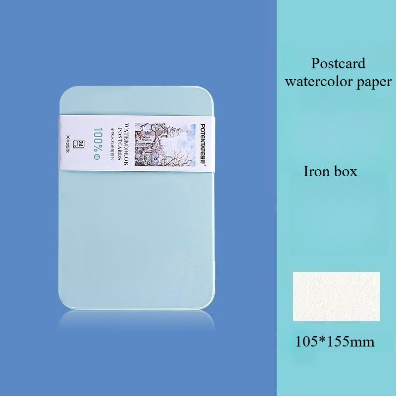 Watercolor Paper Postcard High-value Square Round Cardboard Art Painting Calligraphy Rounded Bookmark Blank Card