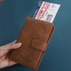 Обложка-кошелек для паспорта с RFID-защитой, кожаный чехол для карт, дорожные аксессуары для женщин и мужчин