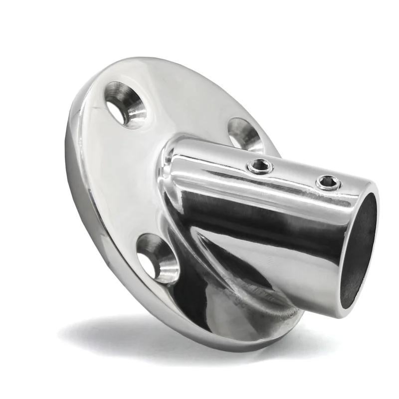 316 нержавеющая сталь 45 градусов поручень для палубы лодки поручни круглое основание для 1" труба части лодки аксессуары