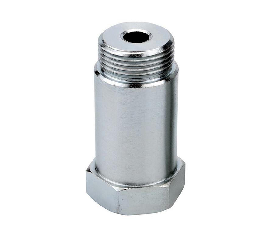 Универсальный никелированный прямой удлинитель-проставка датчика кислорода O2 для устранения ошибки CEL - M18 x 1.5 (2 шт.)