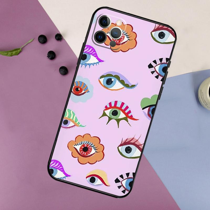 Lucky Eye Blue Evil Eye Print Phone Case For iPhone 16 15 14 13 12 11 17 Pro Max 13 mini 16 Plus 16e 17 Air Bumper Cover