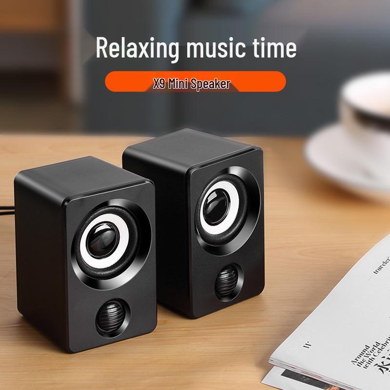 Compact Desktop Wired Subwoofer Speaker for Laptop and Home Use