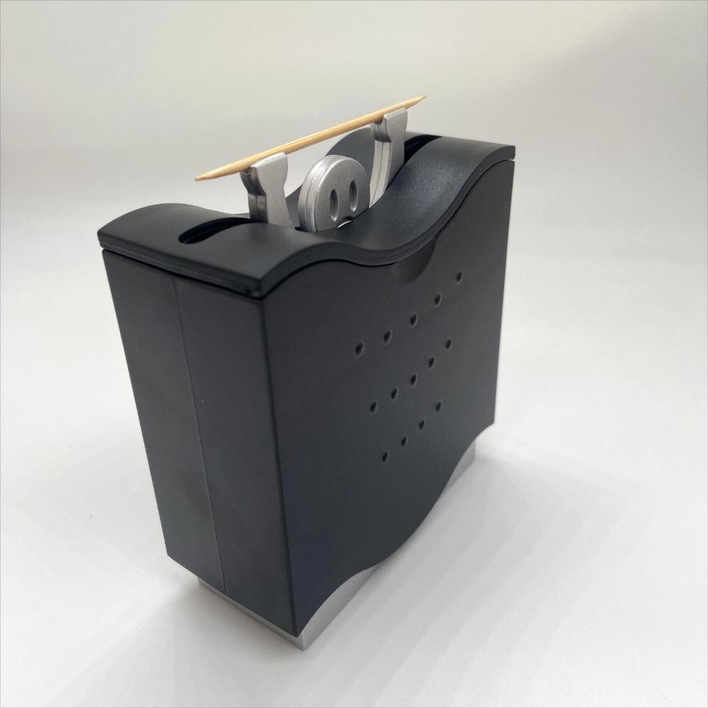 Semi-automatic Hercules Toothpicks Dispenser Black Toothpick Box Toothpick Holder Dining Table