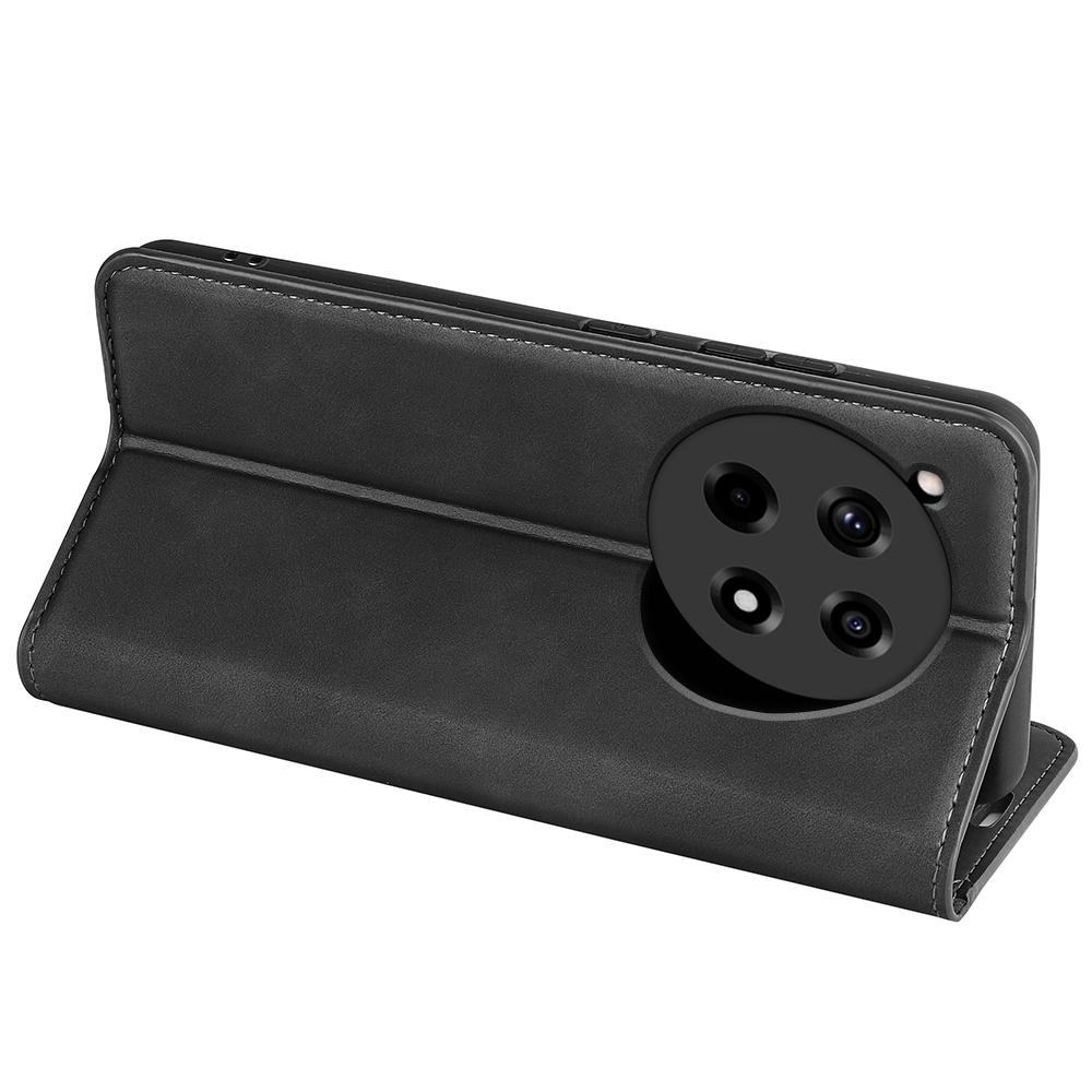 For OnePlus 12R 5G/Ace 3 5G Case PU Leather Wallet Phone Cover Auto-absorbed