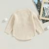 Baby Girl Fall Romper Long Sleeve Letter Embroidery Round Neck Knit Bodysuit Newborn Sweater