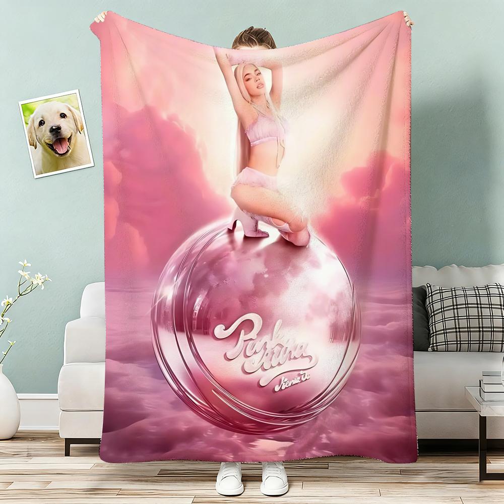 KKenia Os PinkAura singer Throw Lightweight g Flannel Blanket Soft Skinfriendly for Summer Cooling