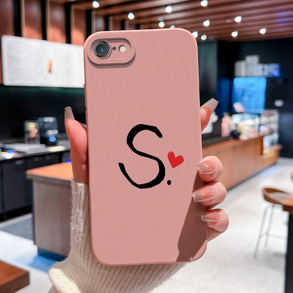 Чехол для телефона Lucky Letter для Apple iPhone 7 8 6 Plus 11 12 Pro Max Mini X XS XR SE жидкий силиконовый противоскользящий прочный ударопрочный корпус для Apple Shell