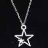 1pcs Vintage Pentagram Necklace Black Rope Necklace Personalized Fashion Alloy Star Pendant Jewelry Party Gift