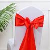12 шт. пояса для стульев свадебный атласный рождественский однотонный чехол для стула с декоративным бантом на день благодарения вечеринка банкет несколько цветов