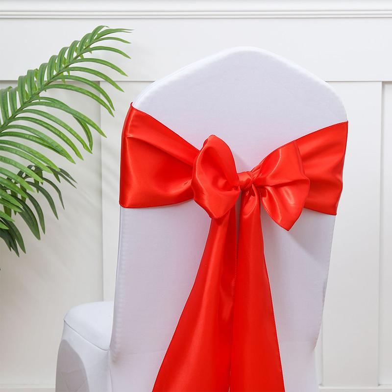 12 шт. пояса для стульев свадебный атласный рождественский однотонный чехол для стула с декоративным бантом на день благодарения вечеринка банкет несколько цветов