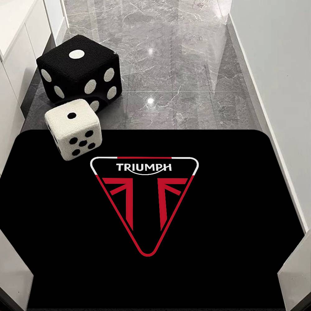 Коврик для двери с логотипом мотоцикла T-Triumph Декорация детской комнаты спальни Балкон Нескользящий коврик для двери Коврик для прихожей Ковер