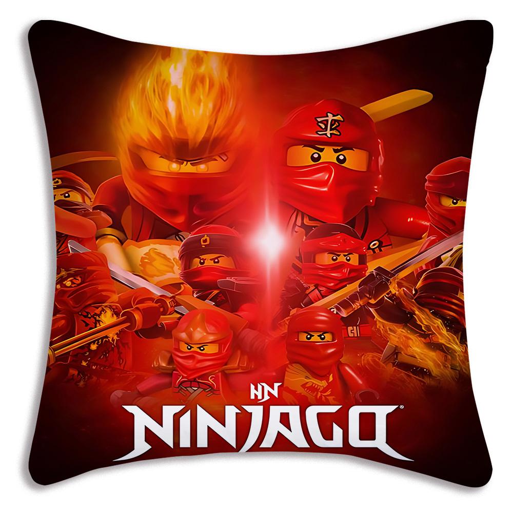 Чехлы на подушки Мультяшные Для игры Ninjagos Декоративные для дивана Домашние Двусторонние Короткий плюш Милые Чехлы на подушки