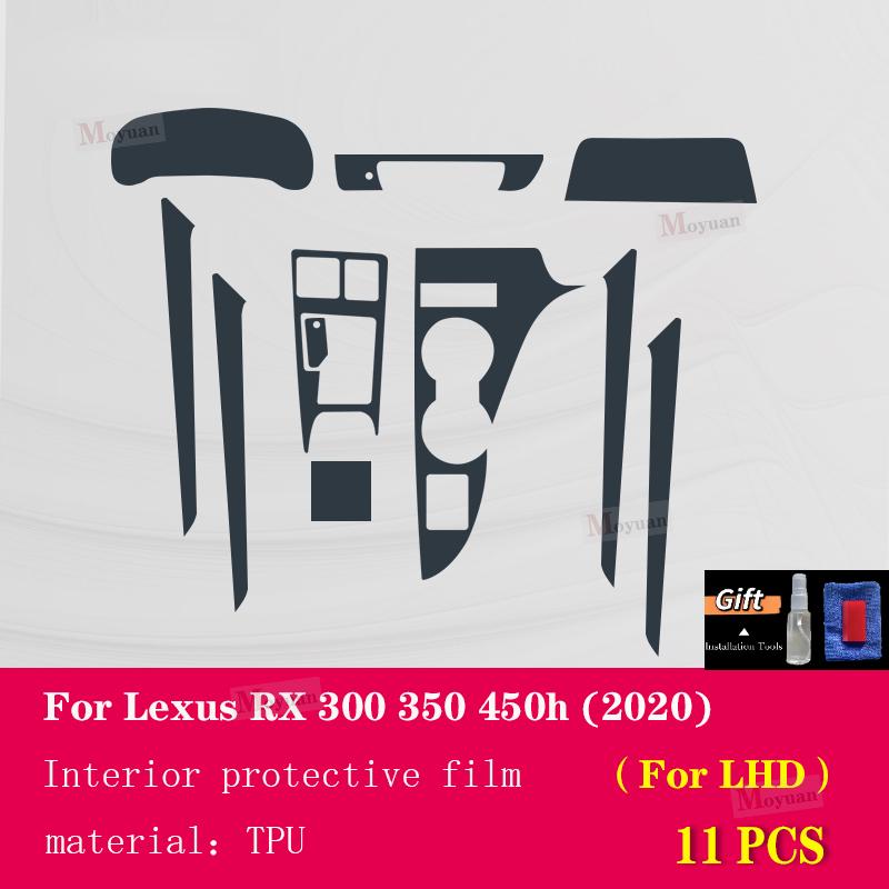Для Lexus RX 300 350 h 2016- Автомобильный интерьер Центральная консоль Прозрачная ТПУ Защитная пленка Антицарапина Ремонтная пленка Аксессуары