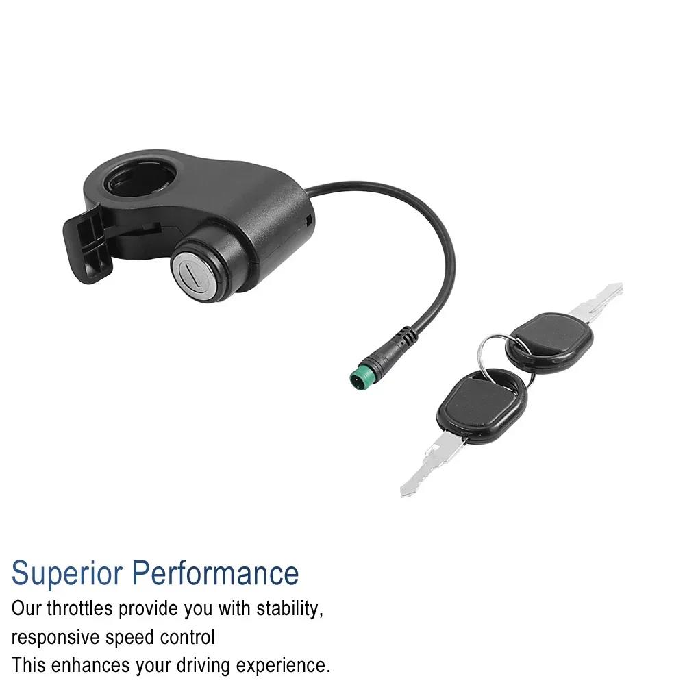 Lock with Key Throttle Replacement Parts For Kukirin G2 Max/G2 Pro Electric Scooter 5-Pin Throttle Switch Lock Accessory Throttles 2