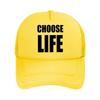Choose Life  Bold Typography Motivational Statement for Positivity or 90s Nostalgia Mesh Baseball Cap