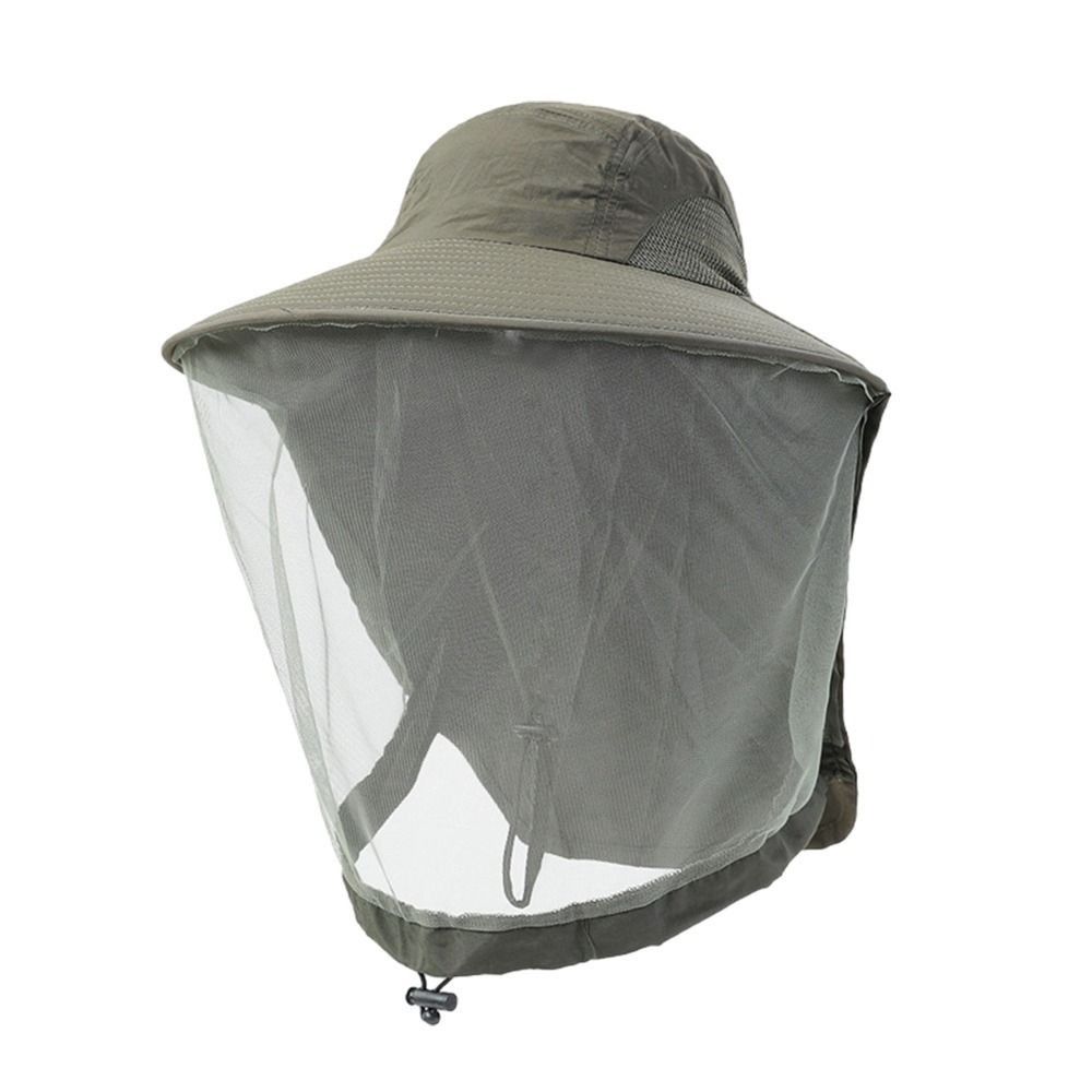 Outdoor Sunscreen Fishing Sun Cap Face Neck Protection Bucket Hat Insect Proof Cap  Jungle Farm