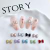 30 Pcs/Bag Luminous Super Flash 3D Bow Nail Art Jewelry Cute Bow Nails Decoration  Design Diy Resin Nails Art Accessories