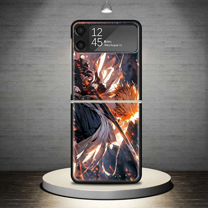 Чехол для телефона Kurosaki Ichigo Bleach для Samsung Galaxy Z Flip 7 6 5 4 3 5G Ударопрочный чехол Z Flip7 Flip6 ZFlip5 Flip3 Flip4 Luxur