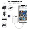 2in1 Lightning To Type C OTG Adapter for iPhone 16 15 14 13 ProMax iPad USB 30 Converter Mouse Keyboard Camera Card Reader Data