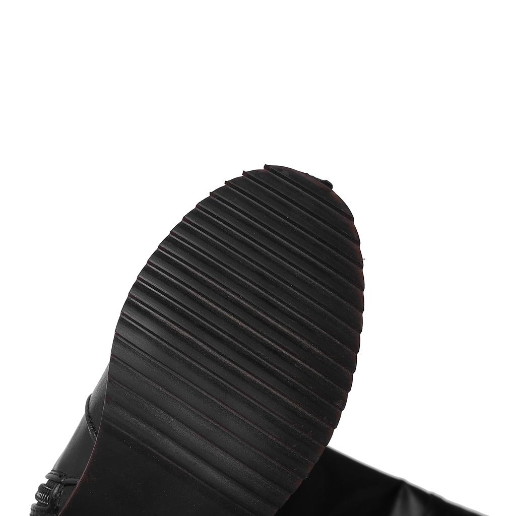 Women's Low-heeled Boots Autumn and Winter New Thick-heeled Casual Large-size Medium Boots