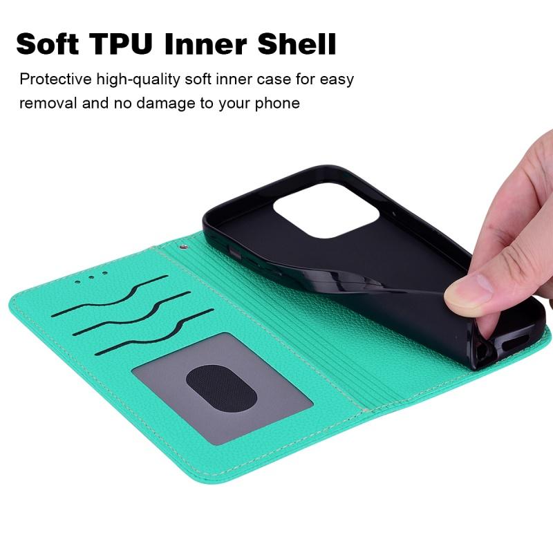 Кожаный кошелек-книжка для For iPhone 17 Pro Max 17 Air 17e Мягкая задняя крышка с держателем для карт