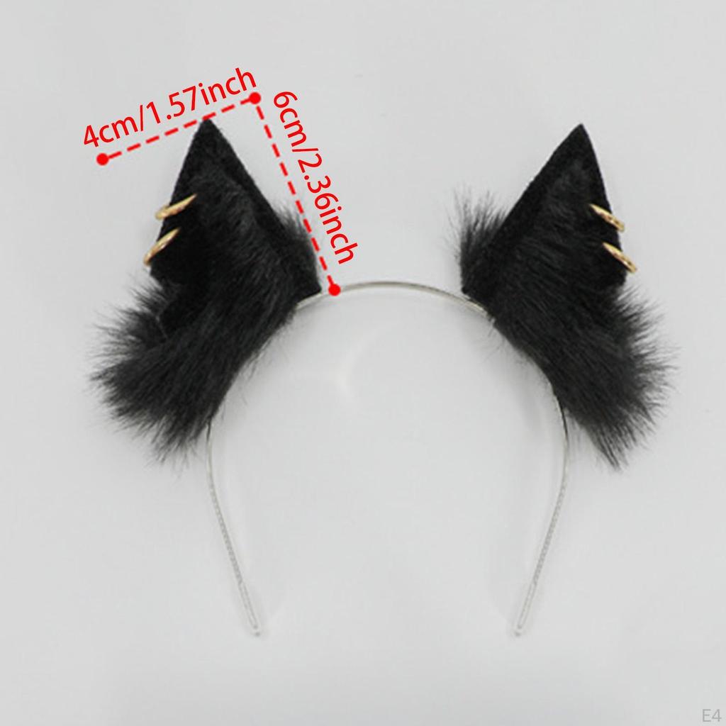 Animal Ear Band Doll Costume Accessory Cute Handmade Hair Hoop Headpiece for Dance Funny Gifts Party