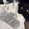 3Pairs Sweet Embroidered Bear Socks Ins Style Short Tube Socks Women Cute Sweet Ankle Socks  Lady